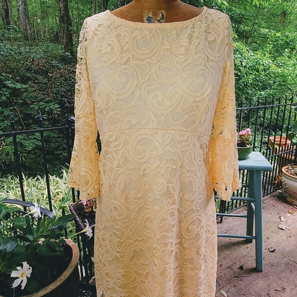 Lacy little yellow dress! - Picture 2 of 11